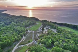 Friars Head 15th Sunset Aerial